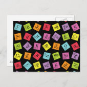 基本的な周期表（ダーク） ポストカード (正面/裏面)