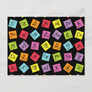 基本的な周期表（ダーク） ポストカード