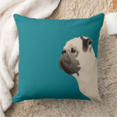 基本的な品種をパグカスタマイズ-文字と色で クッション (ブランケット)