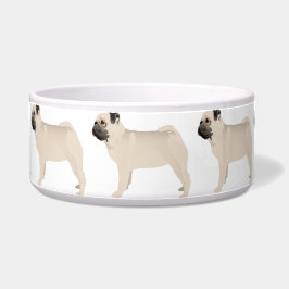 基本的な品種をパグカスタマイズ-文字と色で ボウル