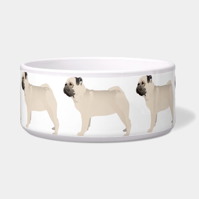 基本的な品種をパグカスタマイズ-文字と色で ボウル (正面)