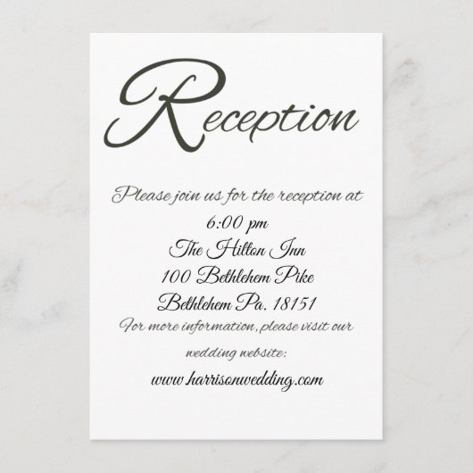 基本的な大R結婚式受付エンクロージャカード エンクロージャーカード (正面)