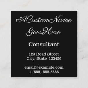 基本的な専門のプロフィールカード スクエア名刺