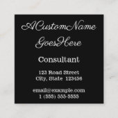 基本的な専門のプロフィールカード スクエア名刺 (正面)