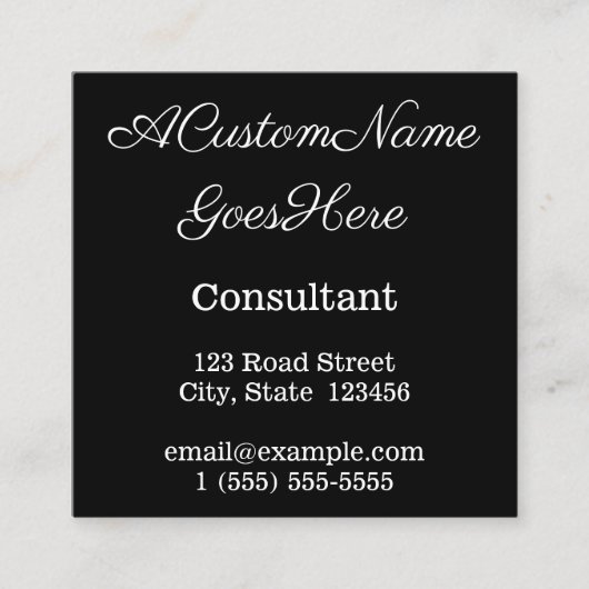 基本的な専門のプロフィールカード スクエア名刺 (正面)