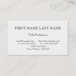 基本的な専門のプロフィールカード 名刺