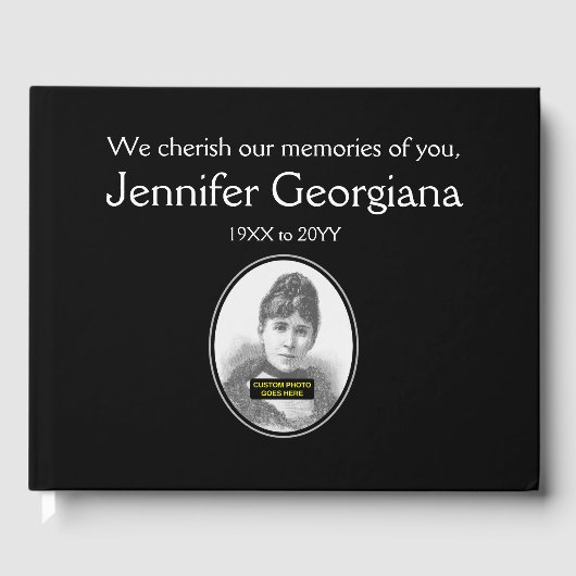 基本的な弔意のゲストブック ゲストブック (正面)