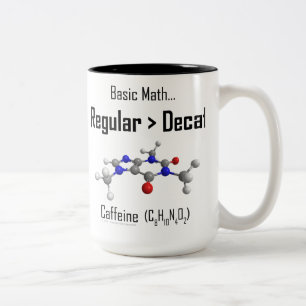 基本的な数学のカフェインのマグ ツートーンマグカップ