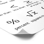 基本的な数学記号ポスター – Classroom Decor ポスター (角)