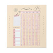 基本的な月の女性サイクルのフレンド期間 ノートパッド (正面)