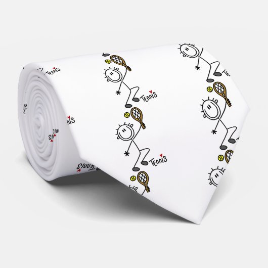 基本的な棒の姿のテニスのTシャツおよびギフト ネクタイ (ロール)