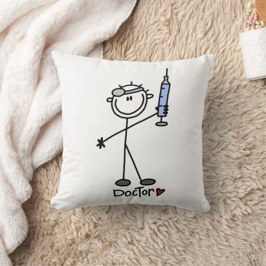 基本的な棒の姿の医者 クッション (ブランケット)