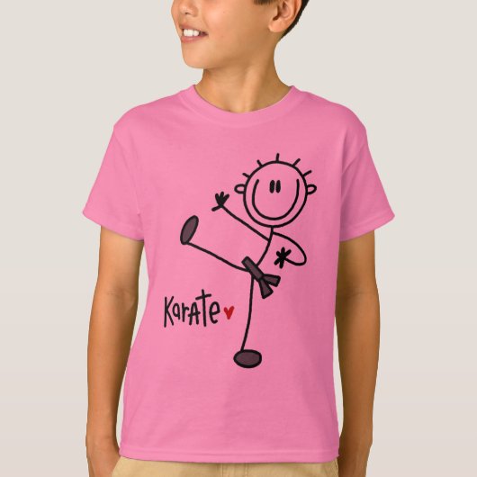 基本的な棒の姿の空手のTシャツおよびギフト Tシャツ (正面)