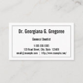 基本的な歯科医の名刺 名刺 (正面)