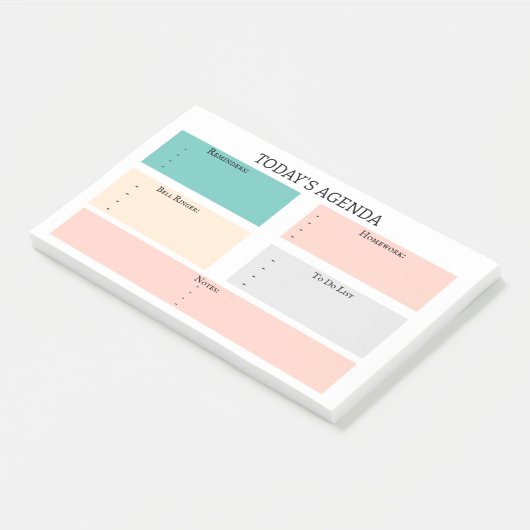 基本的な毎日のプランナータスクの今日のタスク実行する予定リスト ポストイット (アングル)