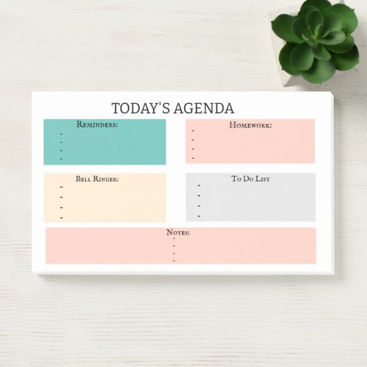 基本的な毎日のプランナータスクの今日のタスク実行する予定リスト ポストイット (オフィス)