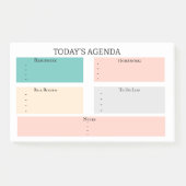 基本的な毎日のプランナータスクの今日のタスク実行する予定リスト ポストイット (正面)