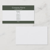 基本的な深緑色及び白い 名刺 (正面/裏面)