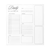 基本的な無地のユニバーサルデイリープランナーシート ノートパッド (正面)