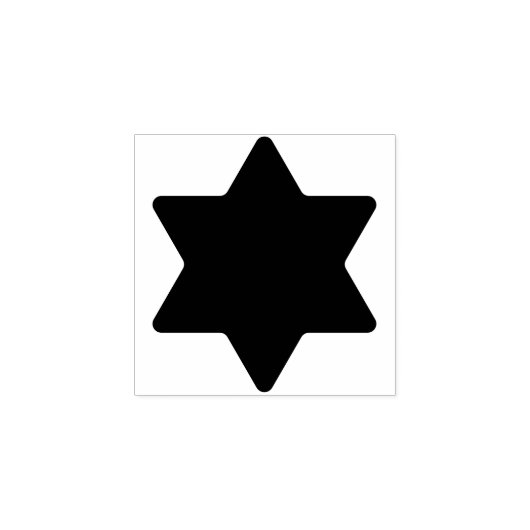 基本的な無地の色の1"六芒星のダビデの星 ラバースタンプ (インプリント)