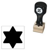 基本的な無地の色の1"六芒星のダビデの星 ラバースタンプ (押印)