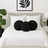 基本的な無地の黒い色のプレーンシンプルミニマル、 ラウンドクッション