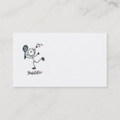 基本的な男性の棒の姿のバドミントン 名刺 (裏面)