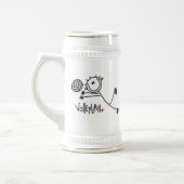 基本的な男性の棒の姿のバレーボール ビールジョッキ (左)