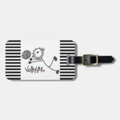 基本的な男性の棒の姿のバレーボール ラゲッジタグ (正面横)