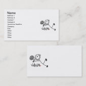 基本的な男性の棒の姿のバレーボール 名刺 (正面/裏面)