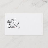 基本的な男性の棒の姿のバレーボール 名刺 (裏面)