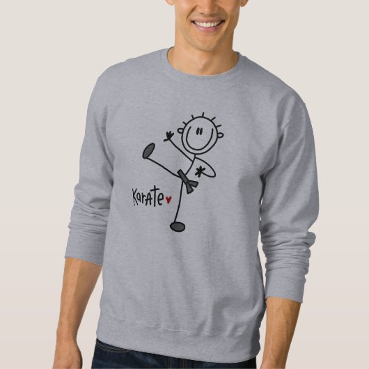 基本的な男性の棒の姿の空手のTシャツおよびギフト スウェットシャツ (正面)