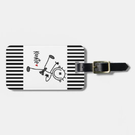 基本的な男性の棒の姿の空手のTシャツおよびギフト ラゲッジタグ