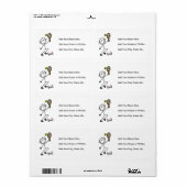 基本的な男性スティックフィギュアテニス選手 ラベル (フルシート)