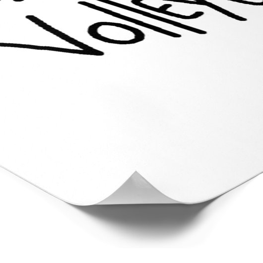 基本的な男性スティックフィギュアバレーボール ポスター (角)