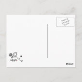 基本的な男性スティックフィギュアバレーボール ポストカード (裏面)