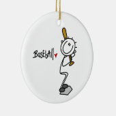 基本的な男性スティックフィギュアTシャツとギフト セラミックオーナメント (右)