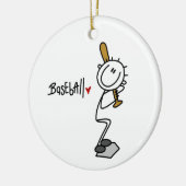 基本的な男性スティックフィギュアTシャツとギフト セラミックオーナメント (左)