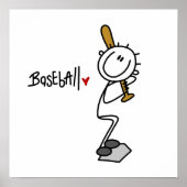 基本的な男性スティックフィギュアTシャツとギフト ポスター (正面)