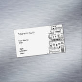基本的な白いテンプレートのビジネスカードの構成 マグネット名刺 (インサイチュ)