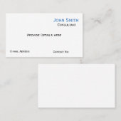 基本的な白い名刺 名刺 (正面/裏面)