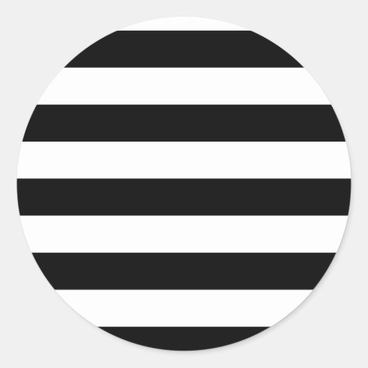 基本的な白黒のストライプ ラウンドシール (正面)