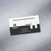 基本的な白黒の名刺 マグネット名刺 (インサイチュ)