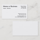 基本的な白(レイアウト1) 名刺 (正面/裏面)