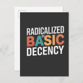 基本的な礼儀によって急進化した民主主義の社会 インビテーションポストカード (正面/裏面)