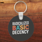 基本的な礼儀によって急進化した民主主義の社会 キーホルダー (正面)