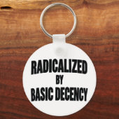 基本的な礼儀によって急進化した民主主義の社会 キーホルダー (正面)