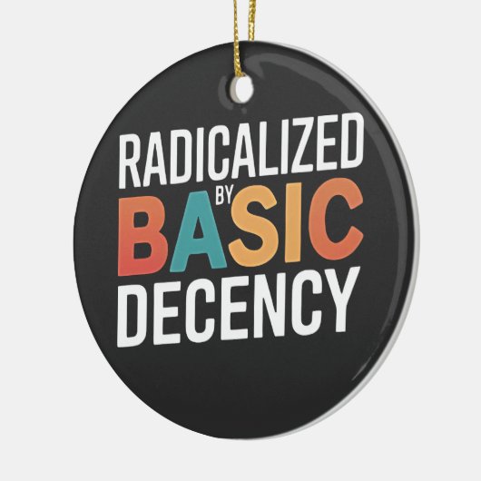 基本的な礼儀によって急進化した民主主義の社会 セラミックオーナメント (左)