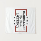 基本的な礼儀によって急進化した民主主義の社会 タペストリー (正面(横))