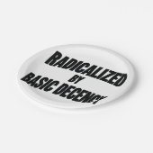 基本的な礼儀によって急進化した民主主義の社会 ペーパープレート (アングル)